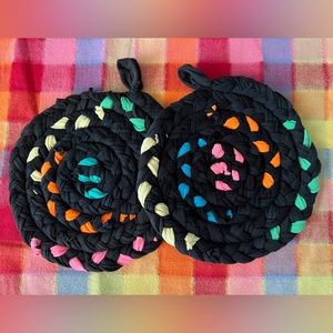 Braided Trivet Potholder Set of 2